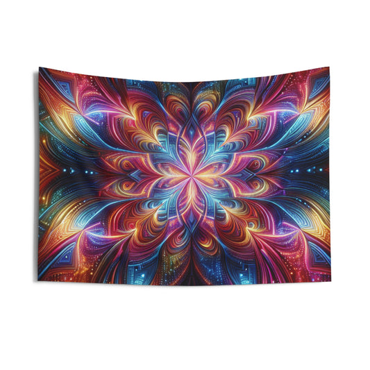 Ethereal Vibescapes. Infinity Patterns Art Tapestry