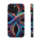 Vibrant Infinity Nocturne Neon Trippy Infinity Patterns Premium Art Magsafe Magnet Tough IPhone 13 14 15 Pro Plus Max and Mini in Matte and Glossy Phone cases