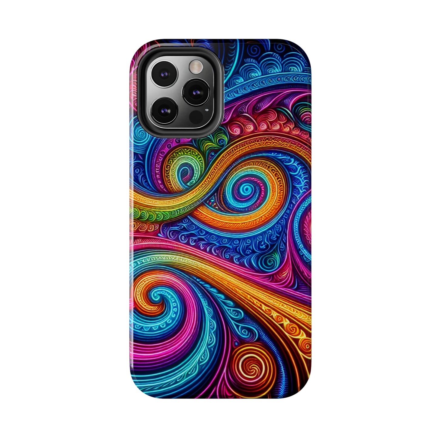 Neon Infinity Illusionz. Trippy Infinity Patterns Tough Phone Case