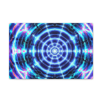 Neon Infinity Visions. Trippy Infinity Patterns Art Canvas