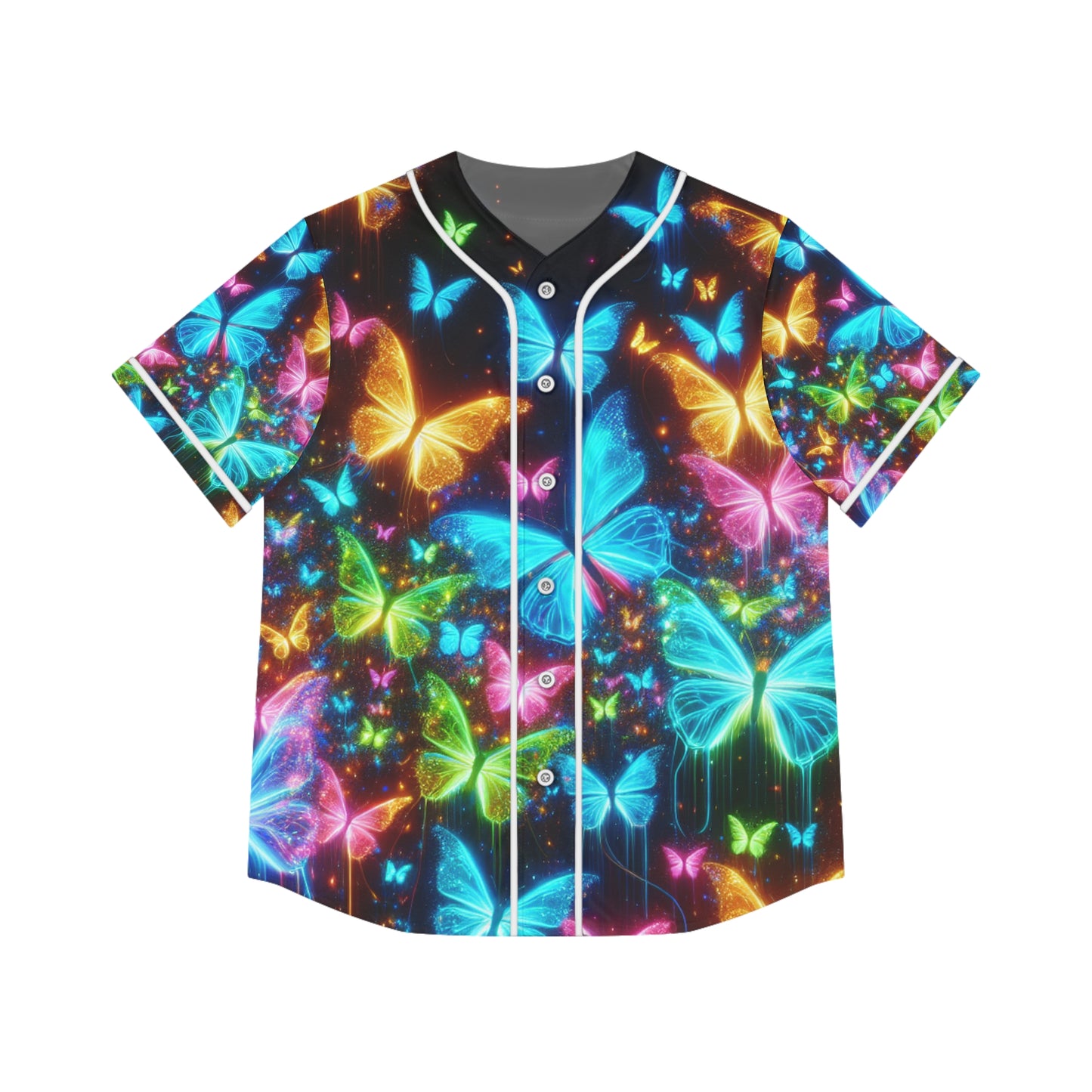 Neon Flight Fantasia. Neon Butterflies Womans Jersey