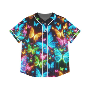 Neon Flight Fantasia. Neon Butterflies Womans Jersey
