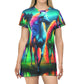 Neon Caster Unicorns. Neon Unicorns Womans T Shirt Dress