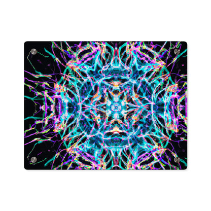 Neon Infinity Vibes. Trippy Infinity Patterns Acrylic Art Panel