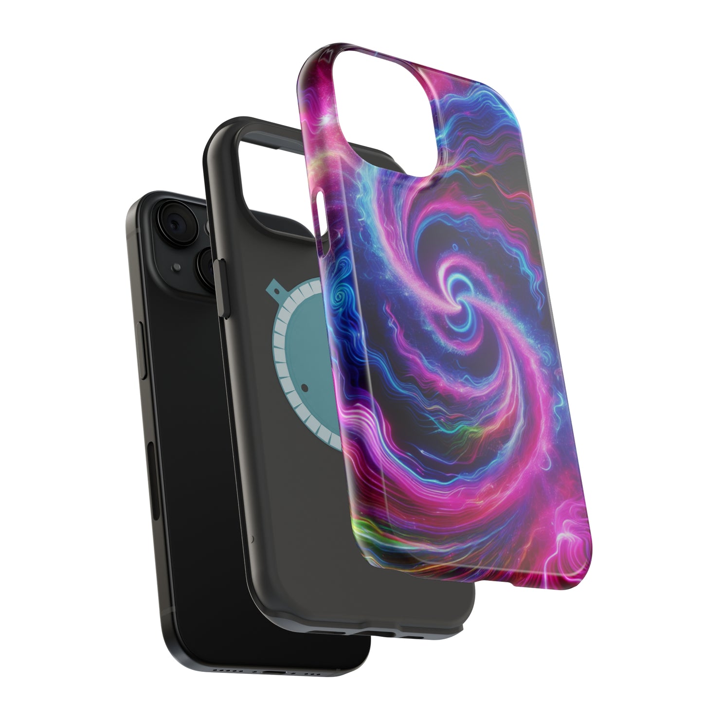Infinite Neon Horizon Neon Trippy Infinity Patterns Premium Art Magsafe Magnet Tough IPhone 13 14 15 Pro Plus Max and Mini in Matte and Glossy Phone cases