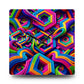 Neon Infinity Splatter Infinity Patterns Art Acrylic Clock