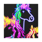 "Vibrant Neon Magic" NEON Unicorns Art Canvas