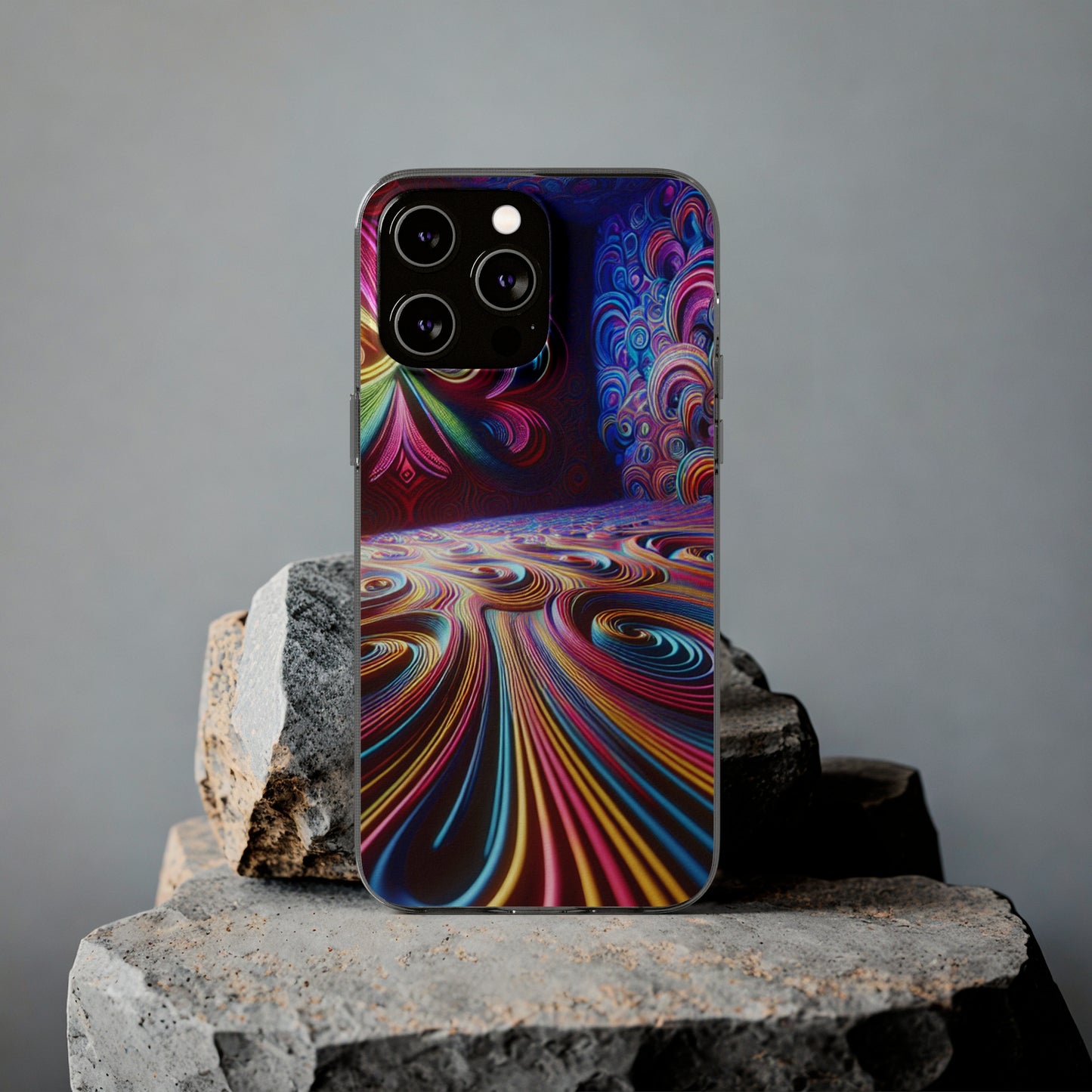 Vibin' Neon Infinity. Infinity Patterns Art Polycarbonate Phone Case