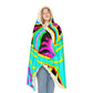 Neon Owl Nocturne. - NEON Owls Art Hooded Snuggle Blanket