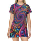 Vivid Technicolor Reverie. Infinity Patterns Womans T Shirt Dress