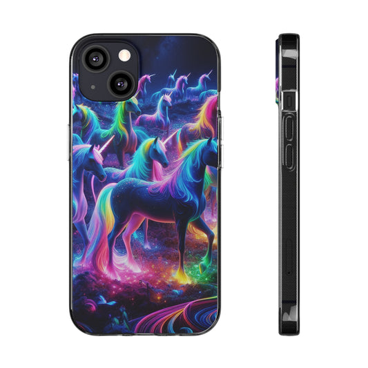 Neon Unicorn Spectacle. NEON Unicorns Art Polycarbonate Phone Case Samsung Galaxy s21 s22 Google Pixel 6 Iphone 11 12 13 14 Pro Max Mini Plus