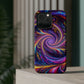 Vivid Psychedelic Cosmic Euphoria. Neon Trippy Infinity Patterns Premium Art Magsafe Magnet Tough IPhone 13 14 15 Pro Plus Max and Mini in Matte and Glossy Phone cases