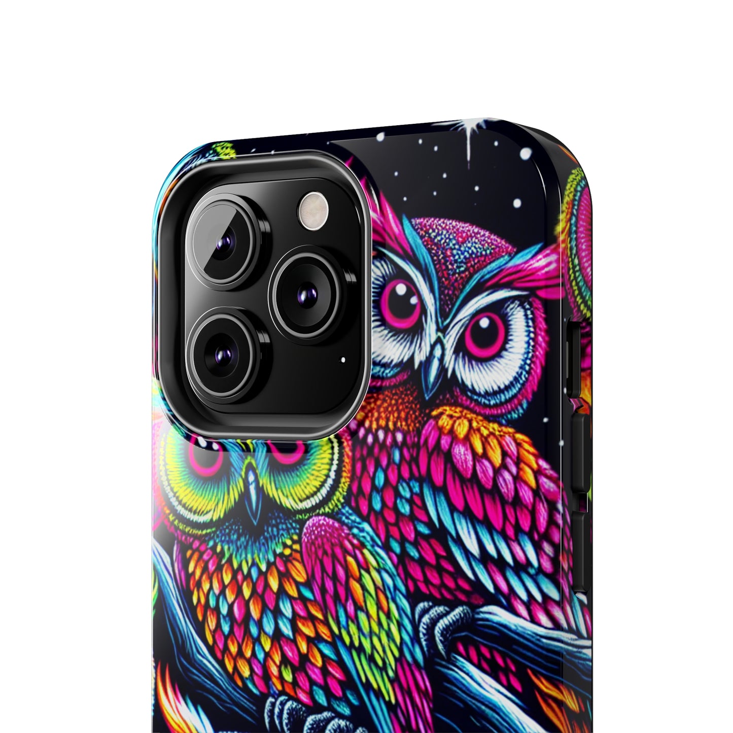"Neon Nocturne" NEON Owls Tough Phone Case