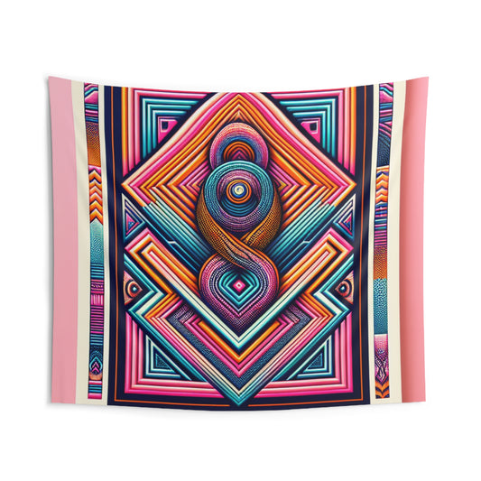 Vivid Cosmic Endless Splashes. Infinity Patterns Art Tapestry