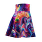 "Cosmic Carnival of the Unicorns" -NEON Unicorns Woman' Skater Skirt