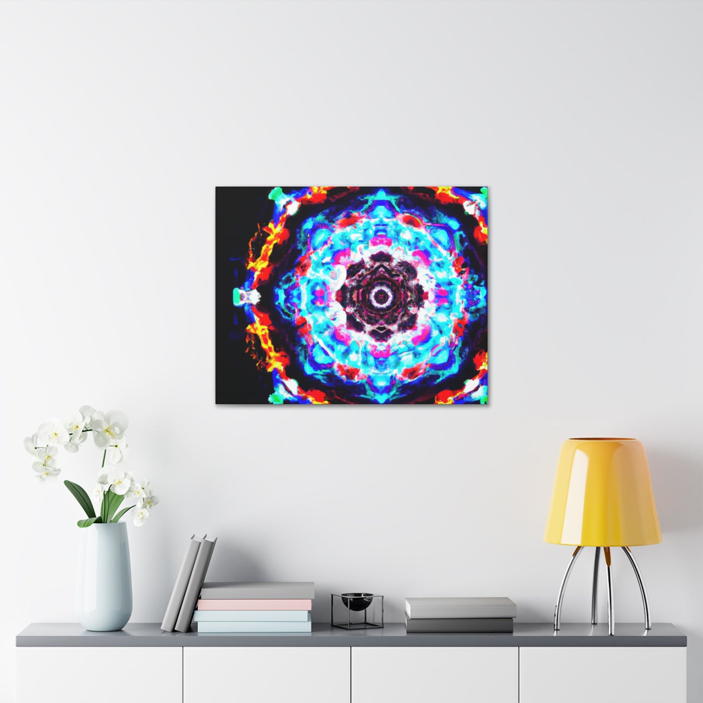 Vivid Vortex Immersion Trippy Infinity Patterns Art Canvas