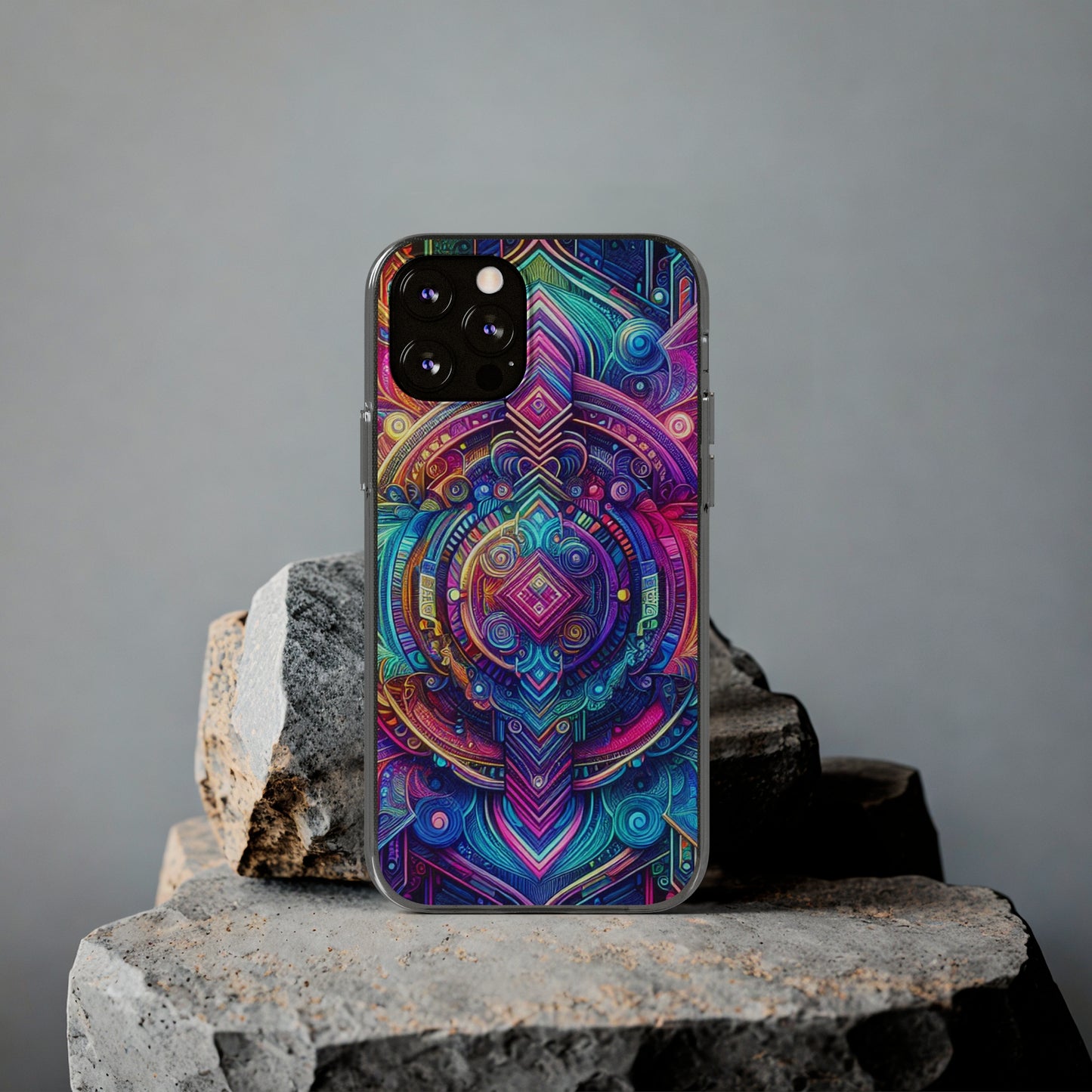 Neon Infinity Vortex Infinity Patterns Art Polycarbonate Phone Case