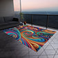 Vibrancy of the Cosmos. Infinity Patterns Outdoor Rug