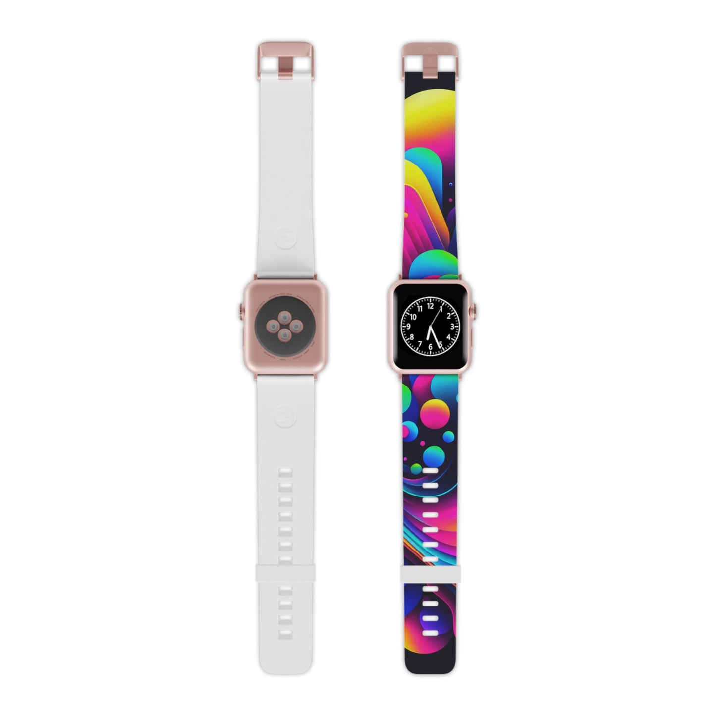 , and complex geometric shapes

"Digital Neon Dynamo" - Trippy Infinity Patterns Iwatch Band