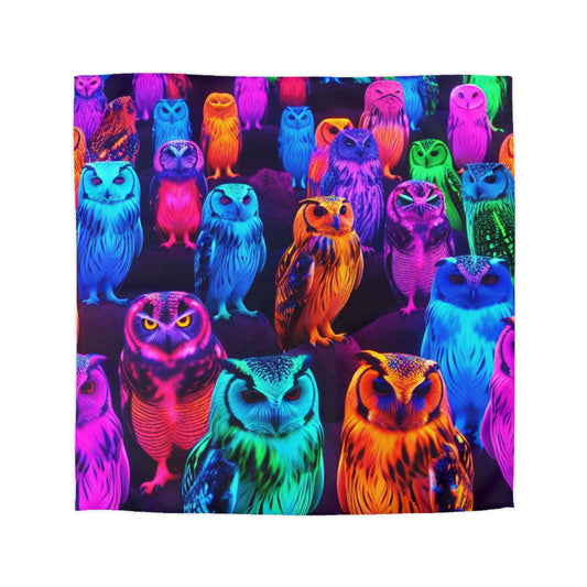 Giovanni di Guido - NEON Owls Microfiber Duvet Cover