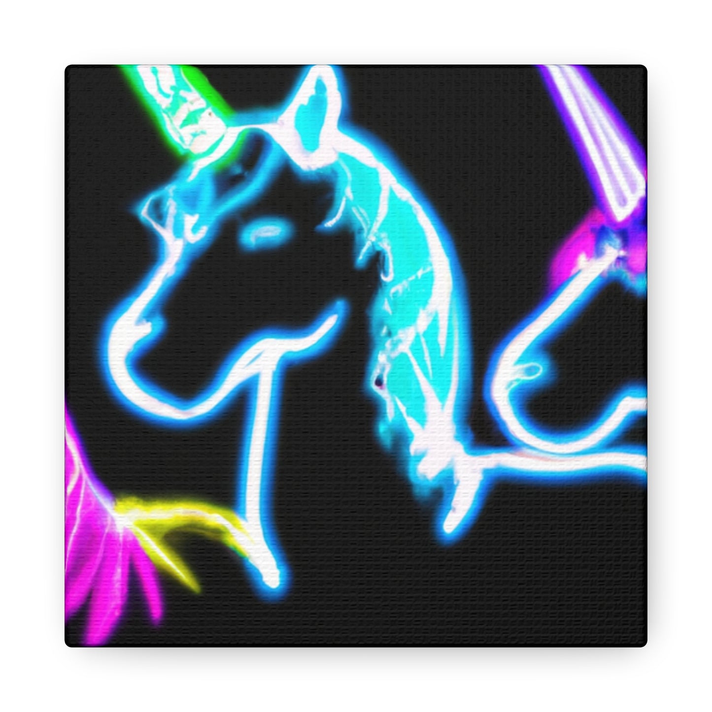 Neon Mystic Prismatic Unity NEON Unicorns Art Canvas