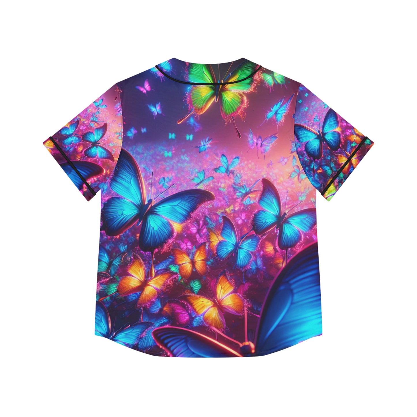 "Neon Flutterglo" Neon Butterflies Womans Jersey