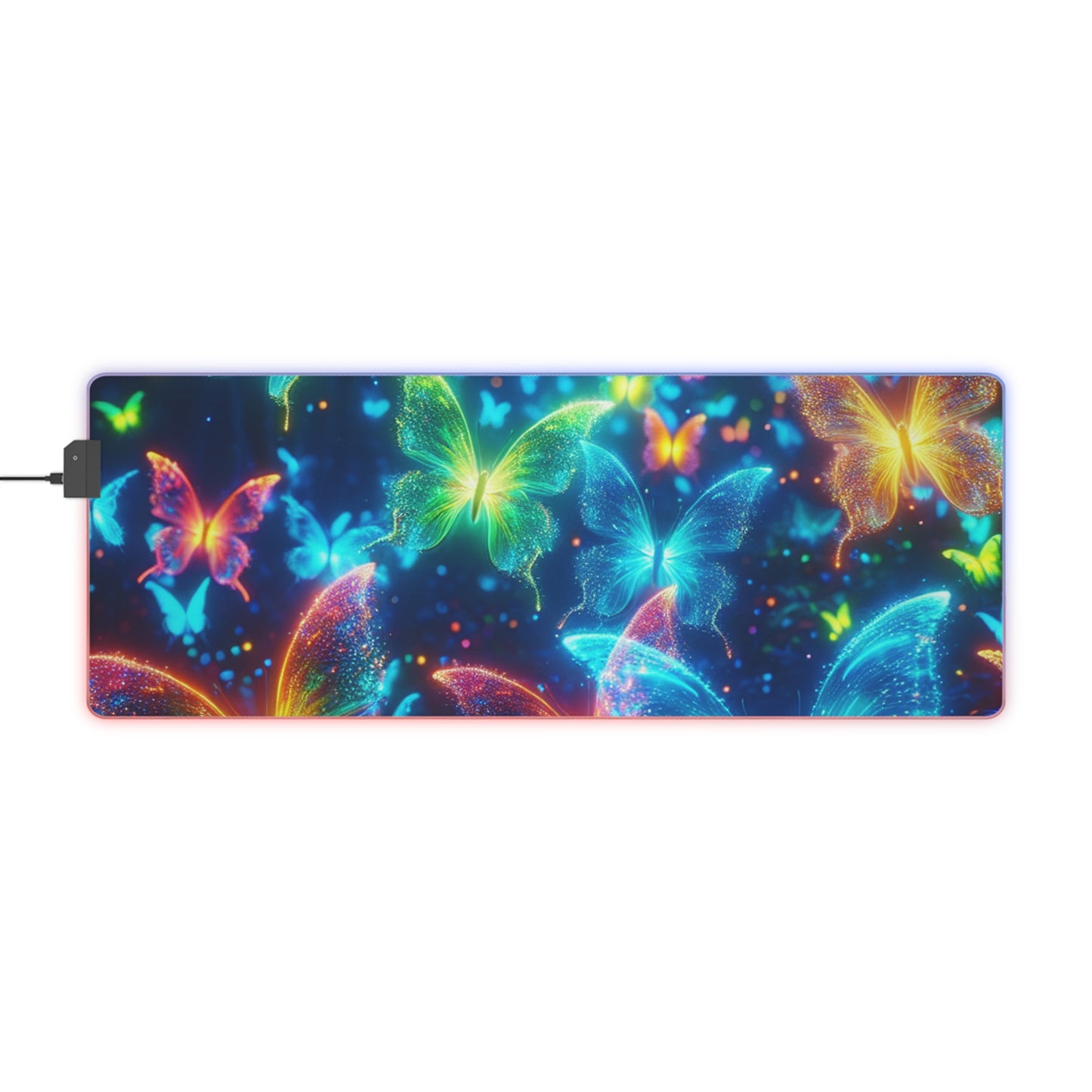 Neon Flight Flutterbyes NEON Butterflies LED Mousepad
