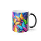 Neon Flight. Neon Butterflies 11oz Color Morphing Mug