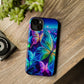 'Serene Spectacle of Neon Butterflies' Neon Butterflies Premium Art Magsafe Magnet Tough IPhone 13 14 15 Pro Plus Max and Mini in Matte and Glossy Phone cases