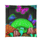 Neon Fantasia. Butterflies & Mushrooms Comforter Blanket