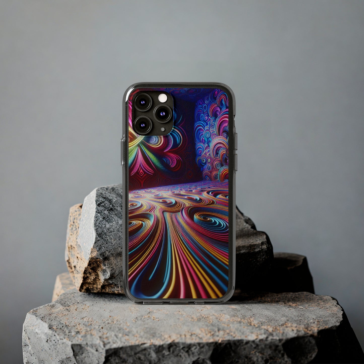 Vibin' Neon Infinity. Infinity Patterns Art Polycarbonate Phone Case