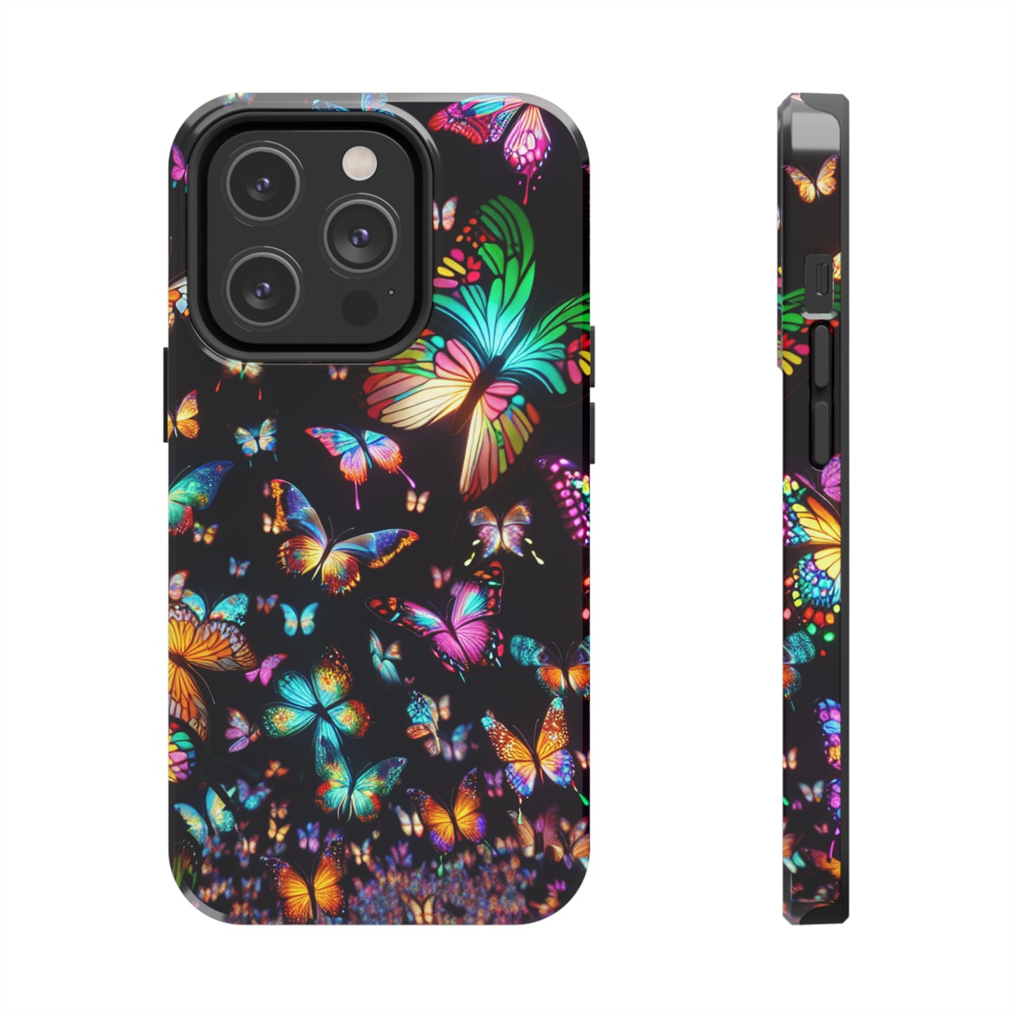 Neon Butterflies Dance NEON Butterflies Tough Phone Case Iphone 6 7 8 9 10 11 12 13 14 SE X XR XS Pro Max Mini Plus