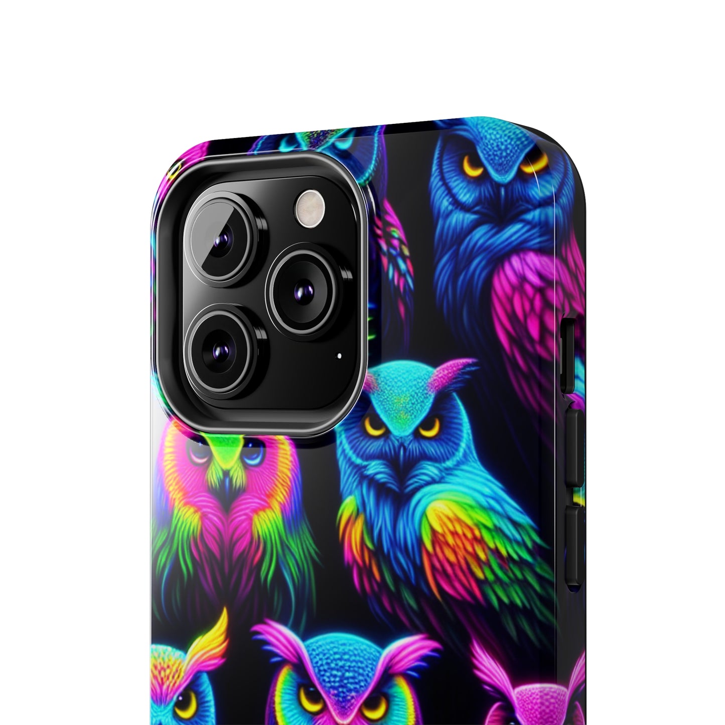 "Nocturnal Neon Glow" NEON Owls Tough Phone Case