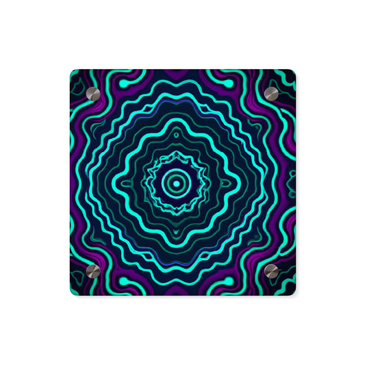 Psychedelic Visionarium. Trippy Infinity Patterns Acrylic Art Panel