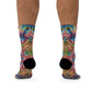 TDB Rainbow Infinity Glitter Burst. Trippy Recycled Poly Socks