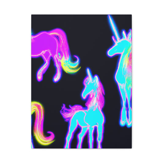 "Neon Magic" NEON Unicorns Art Canvas