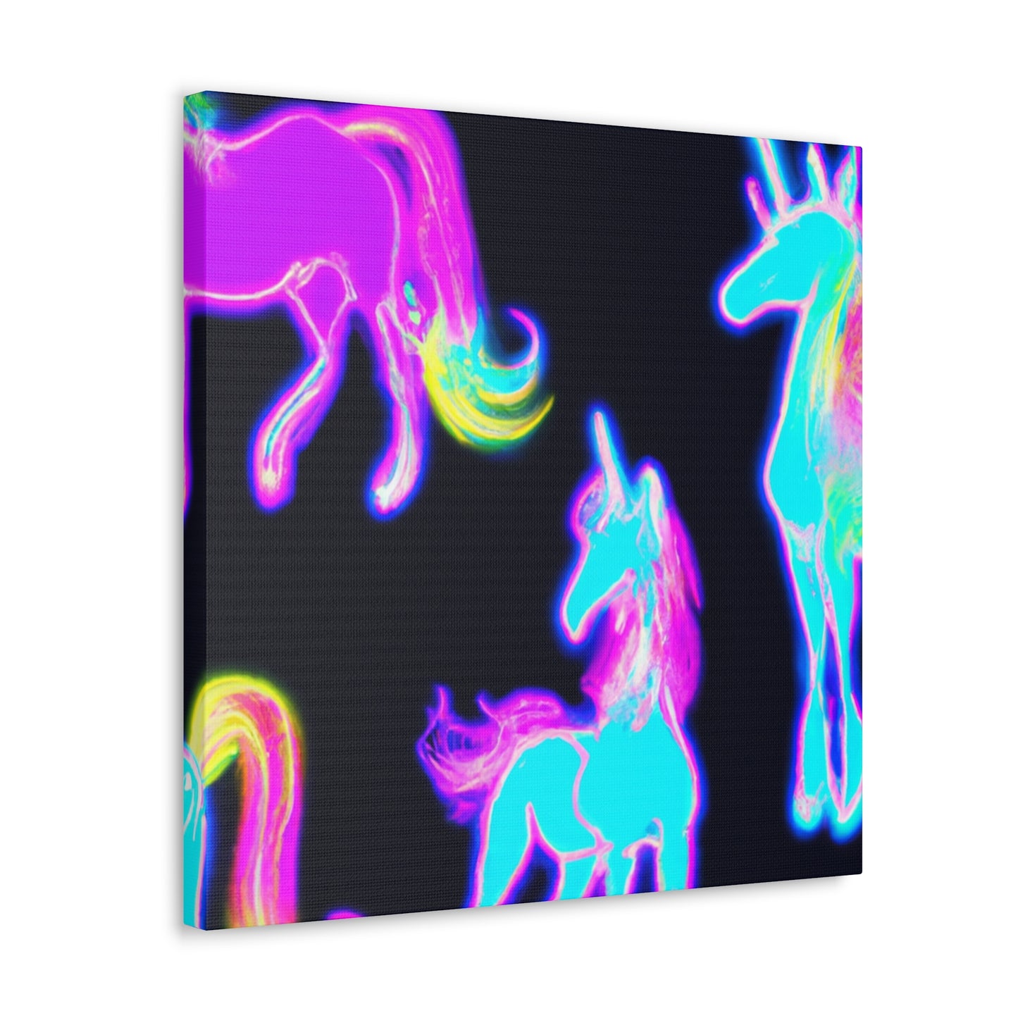 "Neon Magic" NEON Unicorns Art Canvas