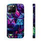 "Vivid Neon Nocturnal Symphony" NEON Owls Tough Phone Case
