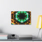 Galactic Neon Hyperspace Splatter. Trippy Infinity Patterns Art Canvas