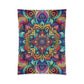 Neon Insanity Maze. Trippy Infinity Patterns Comforter Blanket