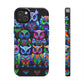 Neon Nocturnal Spectacle. NEON Owls Tough Phone Case