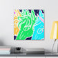 Neon Herd-scape NEON Unicorns Art Canvas