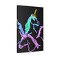 "Galactic Shebang of Neon Unicorns" NEON Unicorns Art Canvas