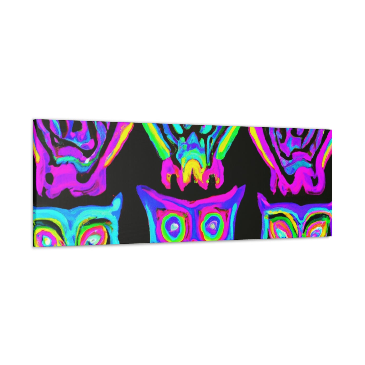Neon Night Owls. NEON Owls Art Canvas