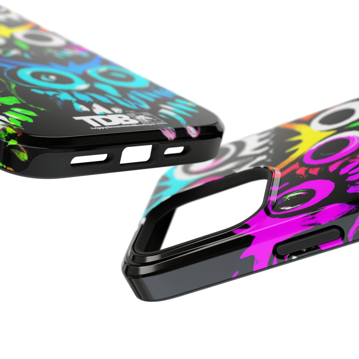 TDB Psychedelic Rave Owl Impact-Resistant Phone Case - Colorful Protection