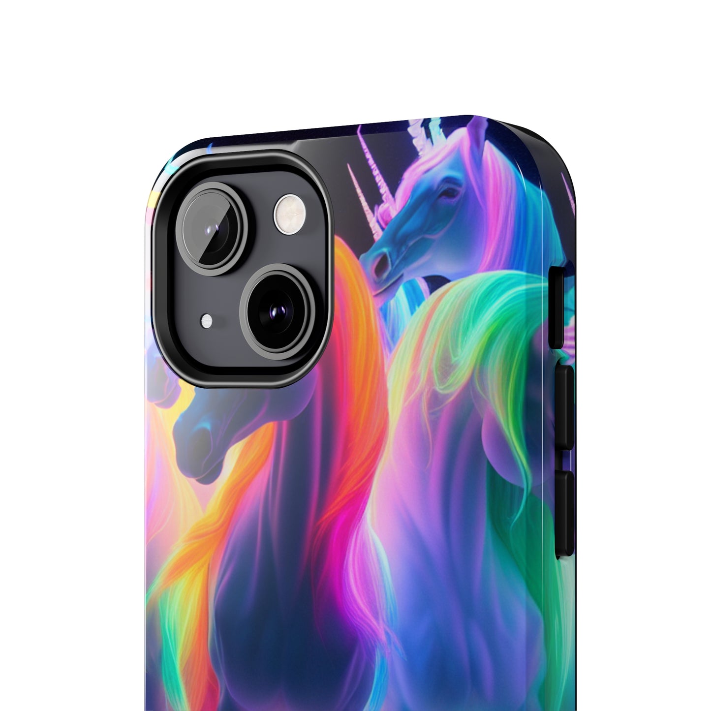 Vividly Rainbow Dreaming NEON Unicorns Tough Phone Case