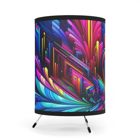 Francesco di Falcone - Trippy Infity Patterns Art Tripod Lamp