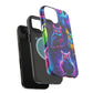 Neon Owlfection. Neon Owls Premium Art Magsafe Magnet Tough IPhone 13 14 15 Pro Plus Max and Mini in Matte and Glossy Phone cases