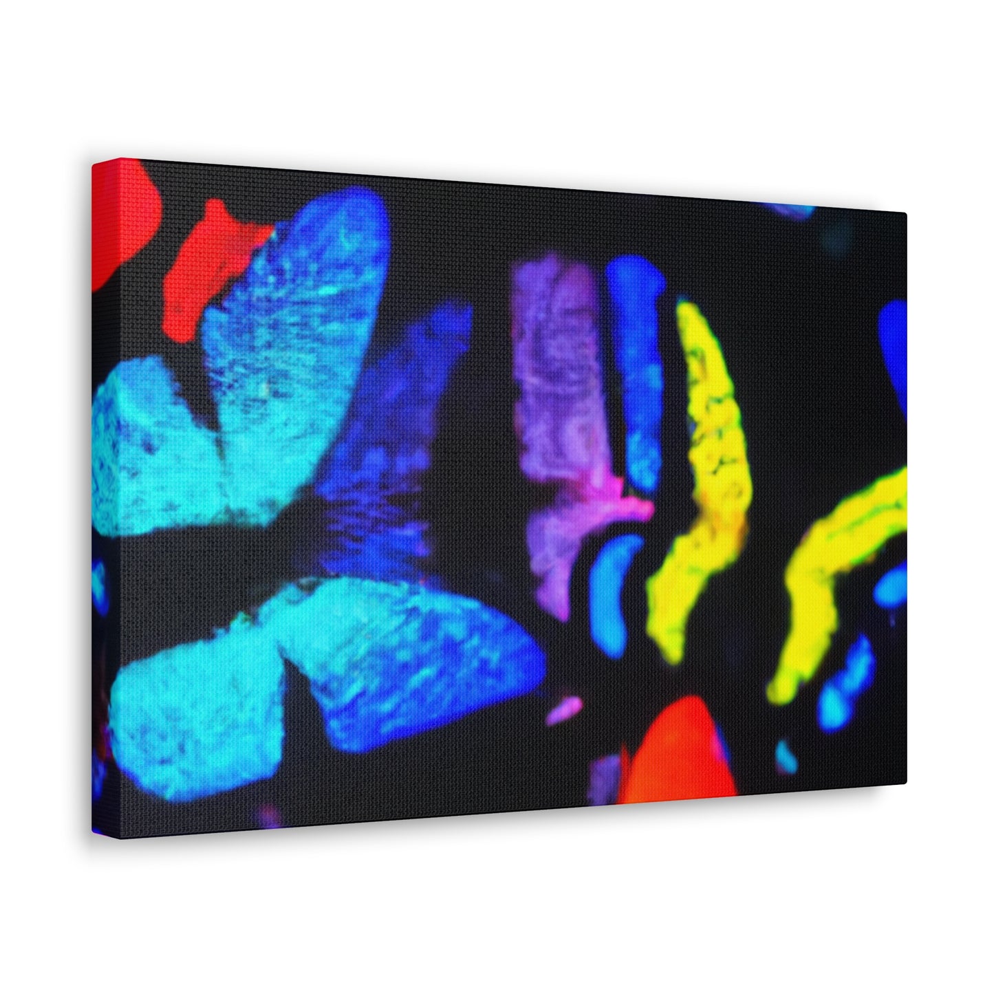 "Fantasia of Flutterbyes" Neon Butterflies  Art Canvas