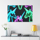 Neon Unicorn Magic. NEON Unicorns Art Canvas